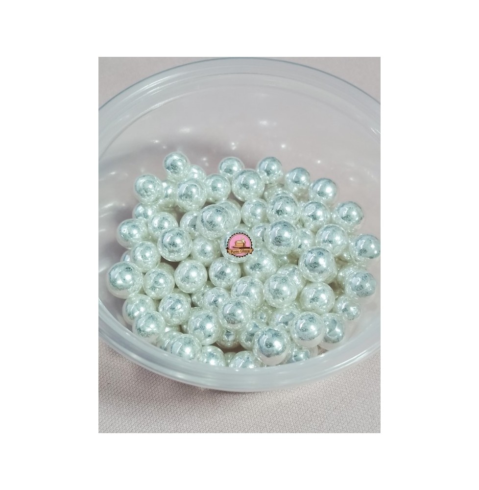 Perla Plateada Brillante 6mm