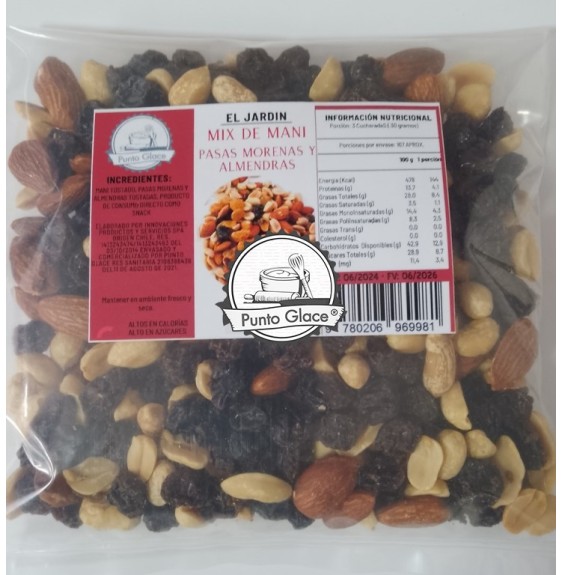 Mix Mani Pasas Morenas -Almendras 250 gr