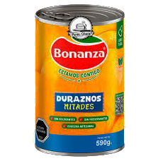 Durazno en  mitades