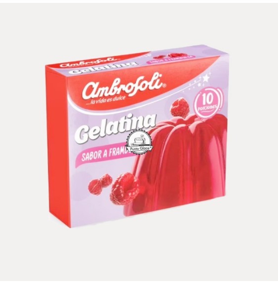 Gelatina  Sabor Frambuesa 100 Gr.